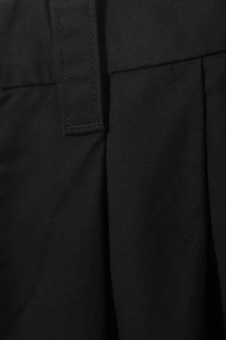 Otis Oversized Pleated Cotton Twill Chinos – Black