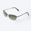 Oval Metal Frame Unisex Sunglasses – Dark Green Oval Metal Frame Unisex Sunglasses – Dark Green