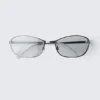 Oval Metal Frame Unisex Sunglasses – Silver – Blue Light Lenses Oval Metal Frame Unisex Sunglasses – Silver – Blue Light Lenses