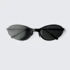 Oval Metal Sunglasses – Black – Dark Lenses Oval Metal Sunglasses – Black – Dark Lenses
