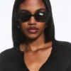 Oval Sunglasses – Black – Black Lenses Oval Sunglasses – Black – Black Lenses