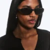 Oval Sunglasses – Black – Black Lenses Oval Sunglasses – Black – Black Lenses