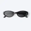 Oval Sunglasses – Black – Black Lenses Oval Sunglasses – Black – Black Lenses