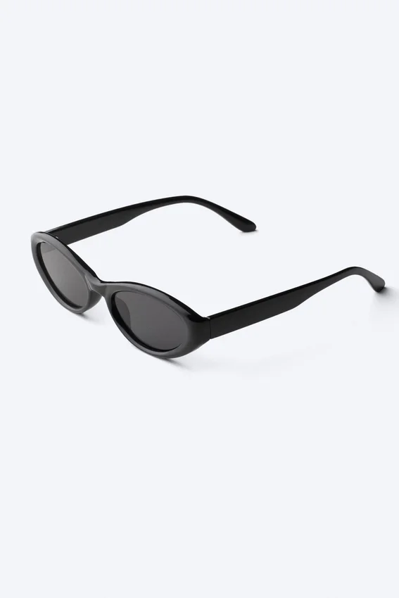 Oval Sunglasses – Black – Black Lenses Oval Sunglasses – Black – Black Lenses