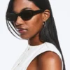 Oval Sunglasses – Black – Brown Lenses Oval Sunglasses – Black – Brown Lenses