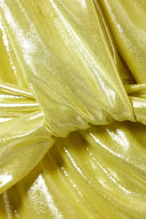 Overlap Draped Asymmetric Midi Dress – Shiny Yellow Overlap Draped Asymmetric Midi Dress – Shiny Yellow