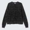 Oversize Ribbed Sweater – Black Oversize Ribbed Sweater – Black