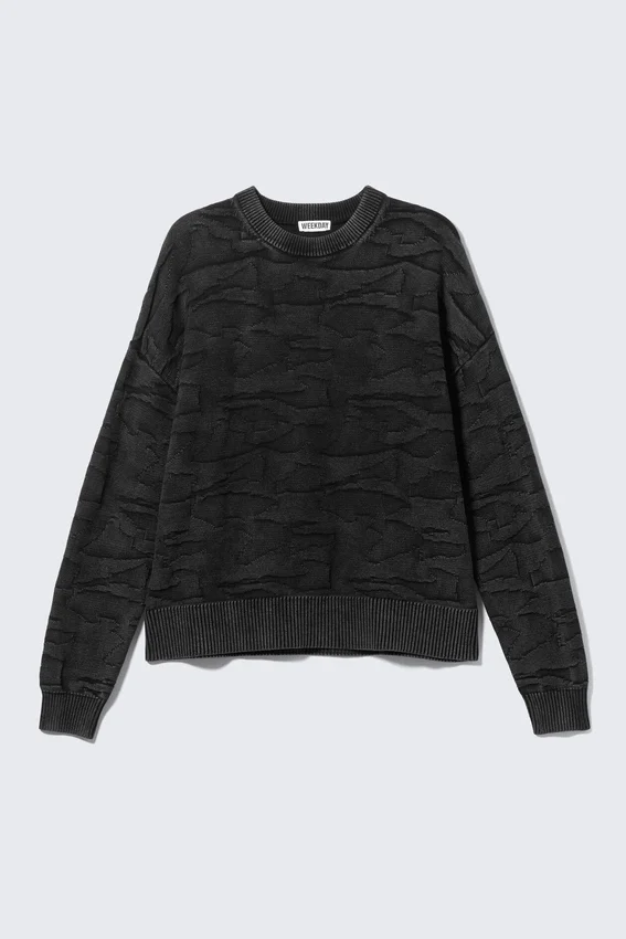 Oversize Ribbed Sweater – Black Oversize Ribbed Sweater – Black