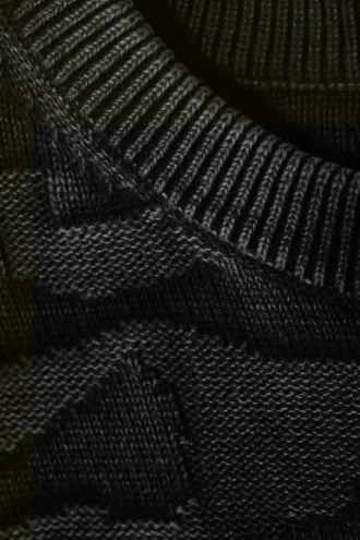 Oversize Ribbed Sweater – Black