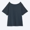 Oversized Boat Neck T-Shirt – Dark Blue Oversized Boat Neck T-Shirt – Dark Blue