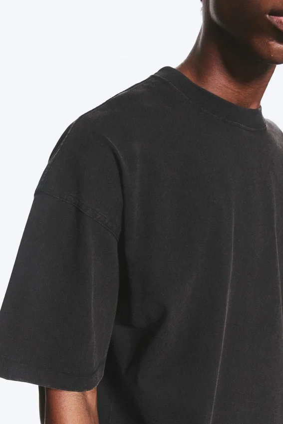 Oversized Boxy T-Shirt – Washed Black Oversized Boxy T-Shirt – Washed Black