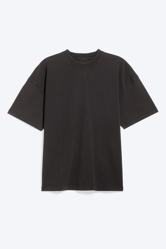 Oversized Boxy T-Shirt – Washed Black Oversized Boxy T-Shirt – Washed Black