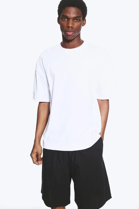 Oversized Boxy T-Shirt – White Oversized Boxy T-Shirt – White