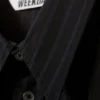 Oversized Button-Up Poplin Shirt – Black – Dark Blue Stripes Oversized Button-Up Poplin Shirt – Black – Dark Blue Stripes