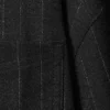 Oversized Button-Up Shirt – Dark Grey – Metallic Stripes Oversized Button-Up Shirt – Dark Grey – Metallic Stripes
