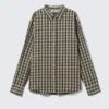 Oversized Checked Shirt – Checked Beige Oversized Checked Shirt – Checked Beige