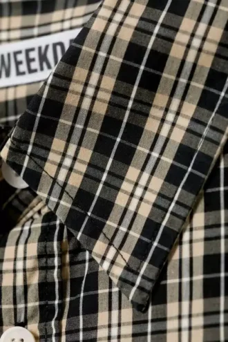 Oversized Checked Shirt – Checked Beige Oversized Checked Shirt – Checked Beige
