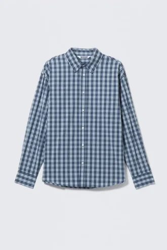Oversized Checked Shirt – Checked Blue Oversized Checked Shirt – Checked Blue