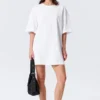 Oversized Cotton T-Shirt Dress – White Oversized Cotton T-Shirt Dress – White