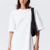 Oversized Cotton T-Shirt Dress – White Oversized Cotton T-Shirt Dress – White