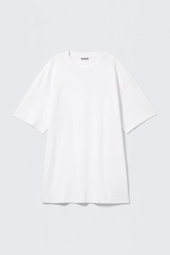 Oversized Cotton T-Shirt Dress – White Oversized Cotton T-Shirt Dress – White
