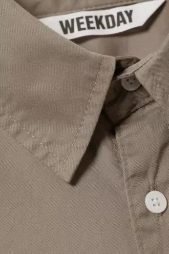 Oversized Cotton Viscose Shirt – Dusty Mole