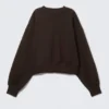 Oversized Crewneck Sweatshirt – Dark Brown Oversized Crewneck Sweatshirt – Dark Brown