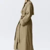 Oversized Double-Breasted Canvas Trench Coat – Beige Oversized Double-Breasted Canvas Trench Coat – Beige