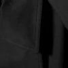 Oversized Double-Breasted Canvas Trench Coat – Black Oversized Double-Breasted Canvas Trench Coat – Black