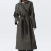 Oversized Double-Breasted Canvas Trench Coat – Dark Grey Oversized Double-Breasted Canvas Trench Coat – Dark Grey