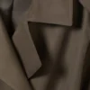 Oversized Double-Breasted Canvas Trench Coat – Dark Mole Oversized Double-Breasted Canvas Trench Coat – Dark Mole