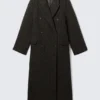 Oversized Double-Breasted Wool-Blend Coat – Dark Brown Oversized Double-Breasted Wool-Blend Coat – Dark Brown