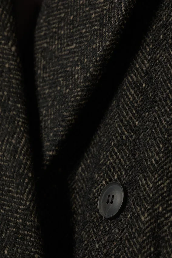 Oversized Double-Breasted Wool-Blend Coat – Dark Brown Oversized Double-Breasted Wool-Blend Coat – Dark Brown