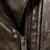 Oversized Faux Leather Biker Jacket – Dark Brown Oversized Faux Leather Biker Jacket – Dark Brown