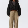 Oversized Fleece Zip Hoodie – Black Oversized Fleece Zip Hoodie – Black