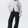 Oversized Fleece Zip Hoodie – Grey Melange Oversized Fleece Zip Hoodie – Grey Melange