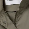 Oversized Funnel-Neck Canvas Parka – Khaki Green Oversized Funnel-Neck Canvas Parka – Khaki Green