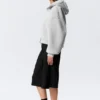 Oversized Funnel Neck Scuba Zip Hoodie – Grey Melange Oversized Funnel Neck Scuba Zip Hoodie – Grey Melange