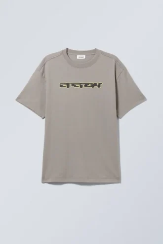 Oversized Graphic Printed T-Shirt – Energy Grey