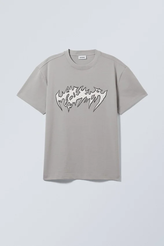 Oversized Graphic Printed T-Shirt – Spiky Metal Band Oversized Graphic Printed T-Shirt – Spiky Metal Band