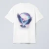 Oversized Graphic Printed T-Shirt – White – Blue Dove Oversized Graphic Printed T-Shirt – White – Blue Dove