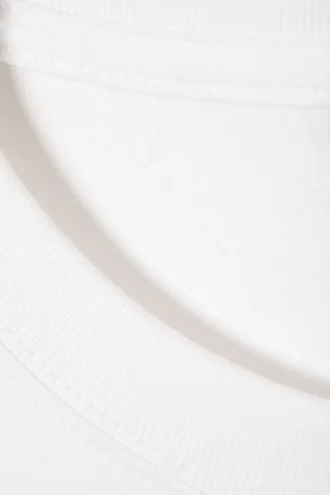 Oversized Graphic Printed T-Shirt – White – Blurry Dove