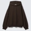 Oversized Heavy Cotton Fleece Hoodie – Dark Brown Oversized Heavy Cotton Fleece Hoodie – Dark Brown