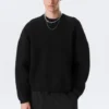Oversized Heavyweight Cotton Sweater – Black Oversized Heavyweight Cotton Sweater – Black