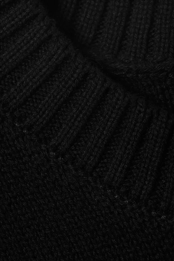 Oversized Heavyweight Cotton Sweater – Black Oversized Heavyweight Cotton Sweater – Black