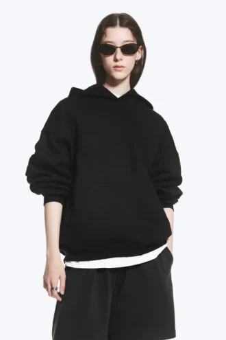 Oversized Heavyweight Hoodie – Black