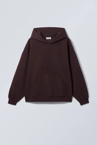 Oversized Heavyweight Hoodie – Burgundy