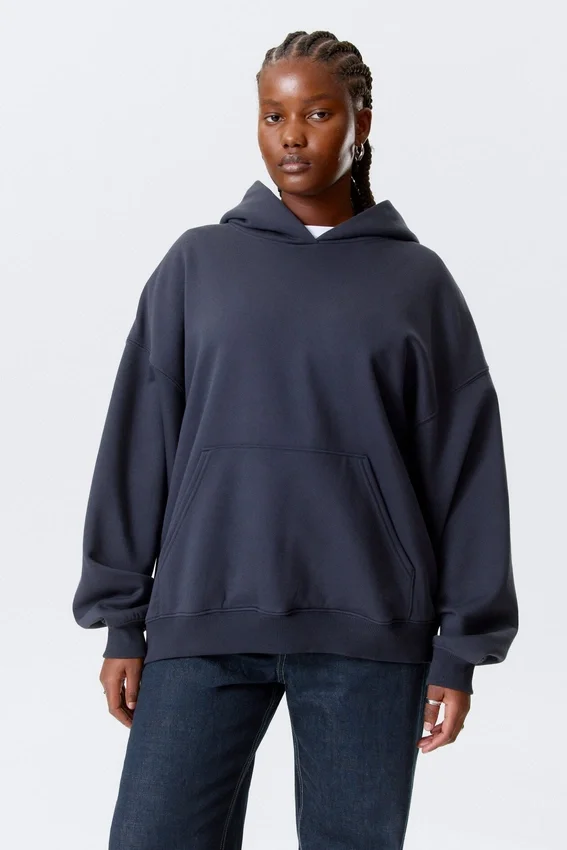 Oversized Heavyweight Hoodie – Dark Blue Oversized Heavyweight Hoodie – Dark Blue