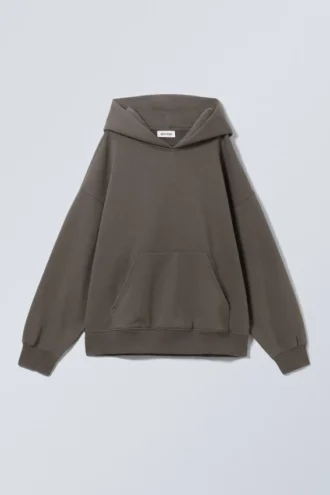 Oversized Heavyweight Hoodie – Dark Brown