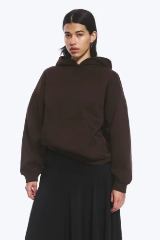 Oversized Heavyweight Hoodie – Dark Brown